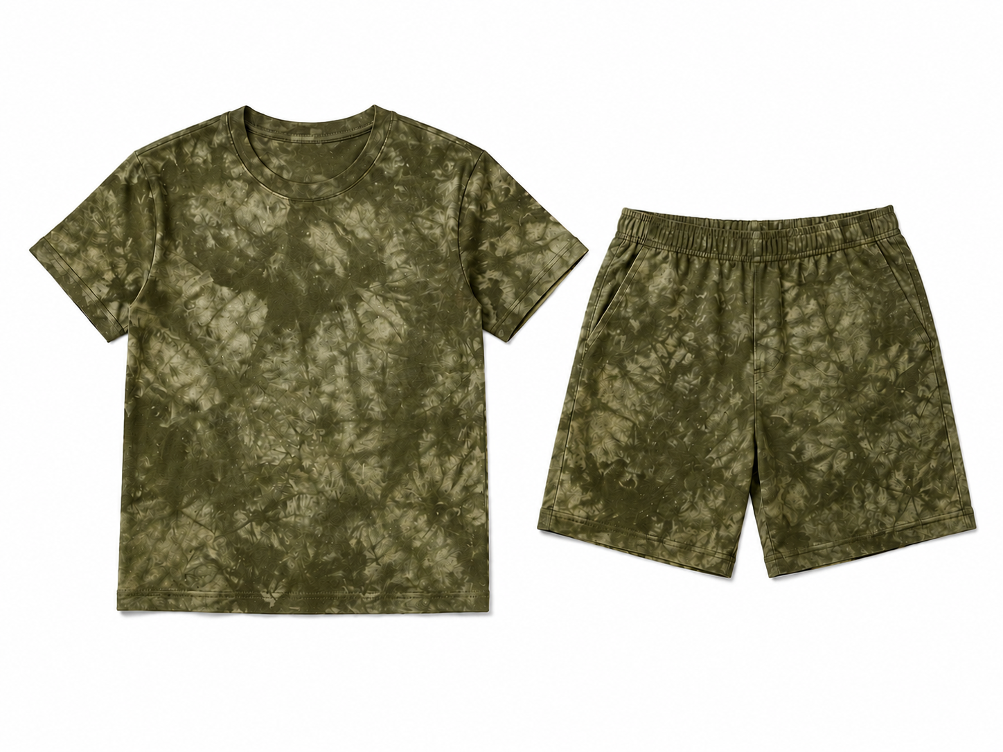 Olive Marble Short Set