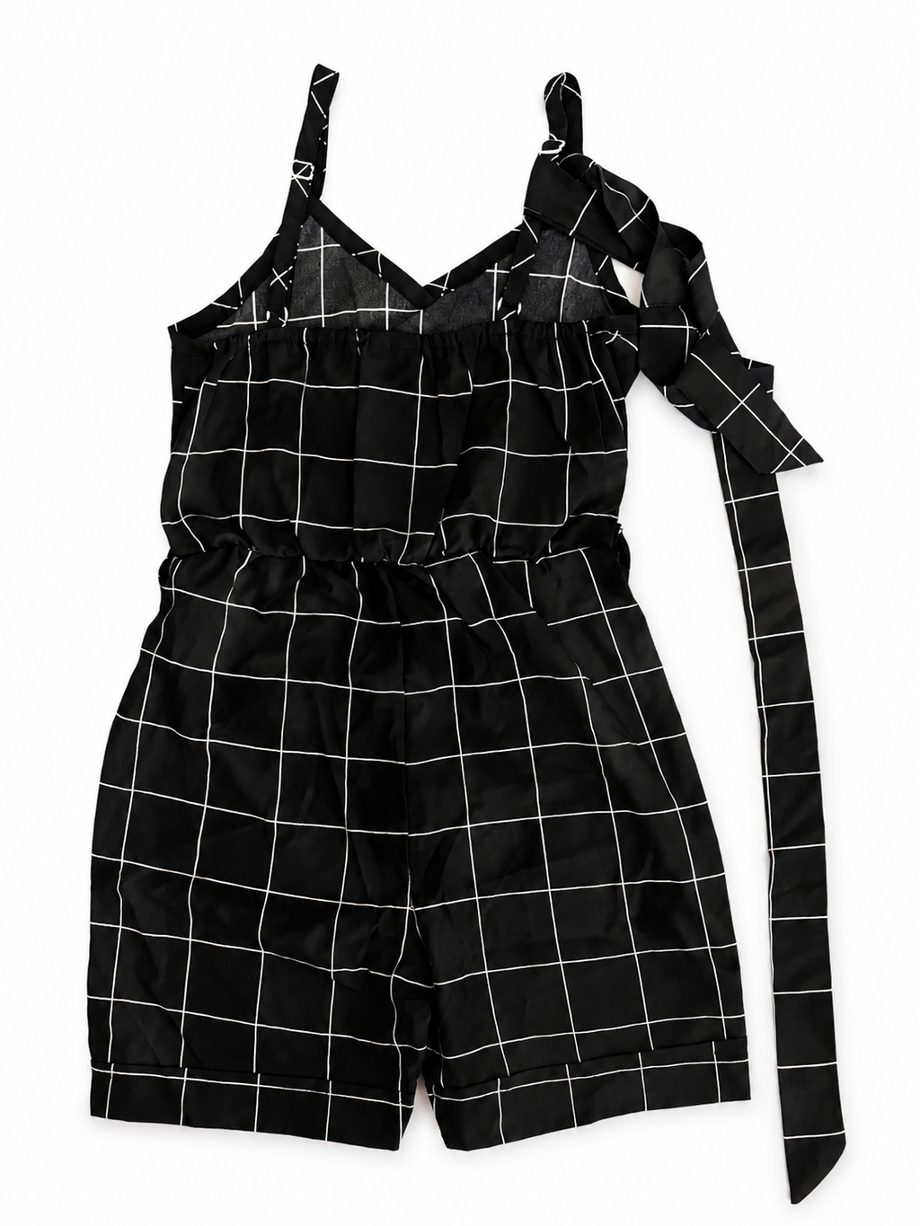 Midnight Grid Romper
