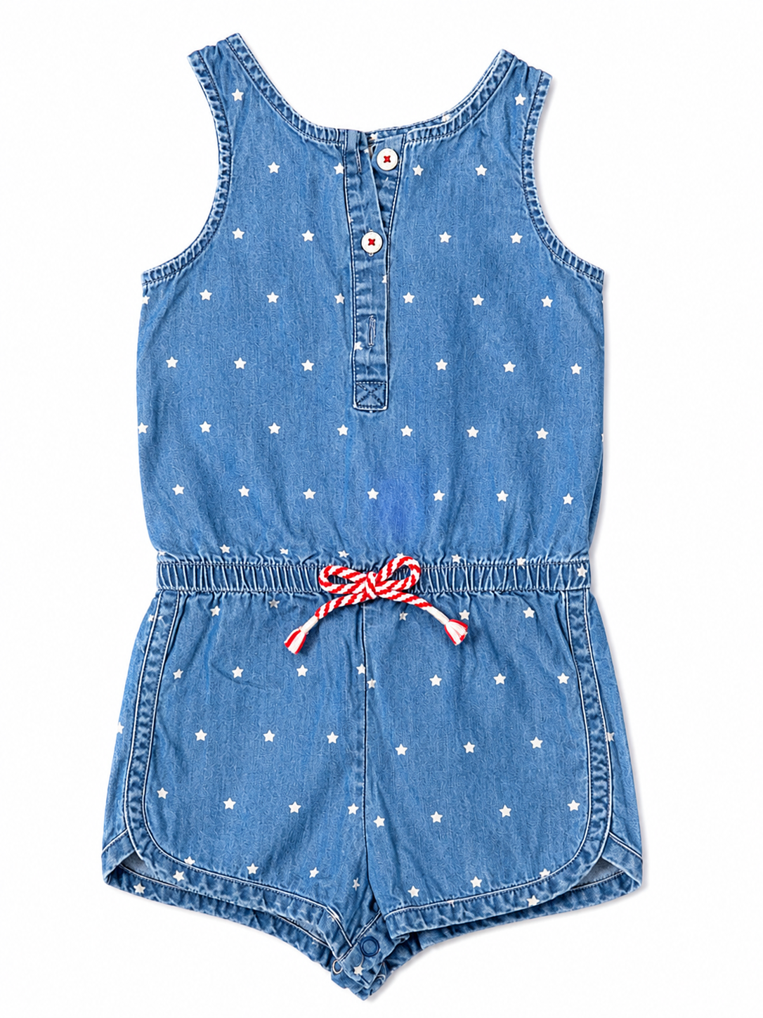 Starry Denim Romper