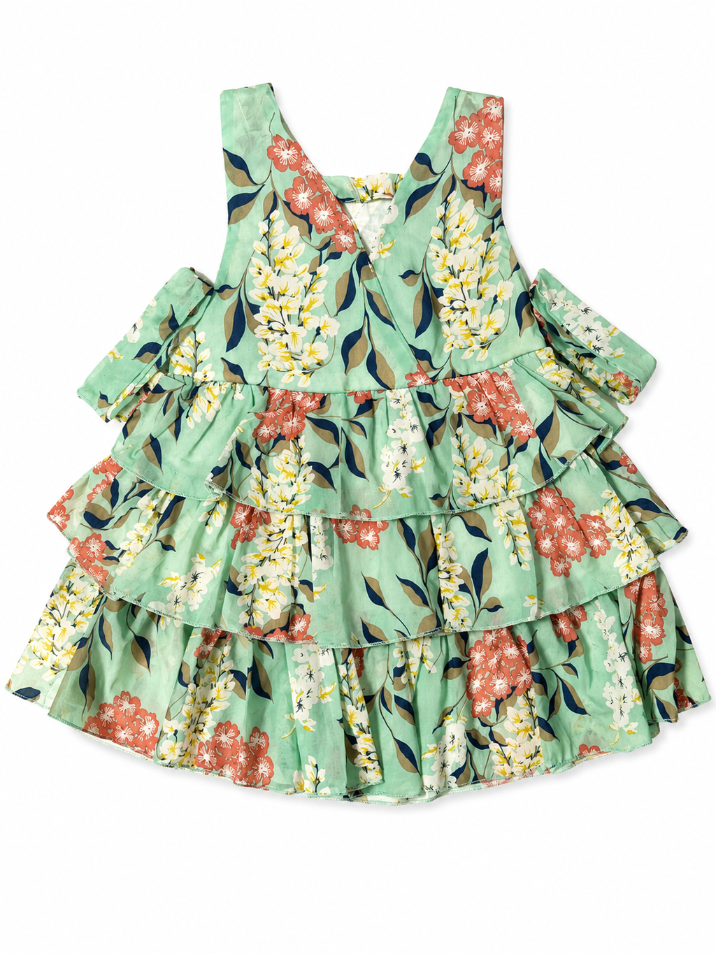 Pastel floral ruffled sundress