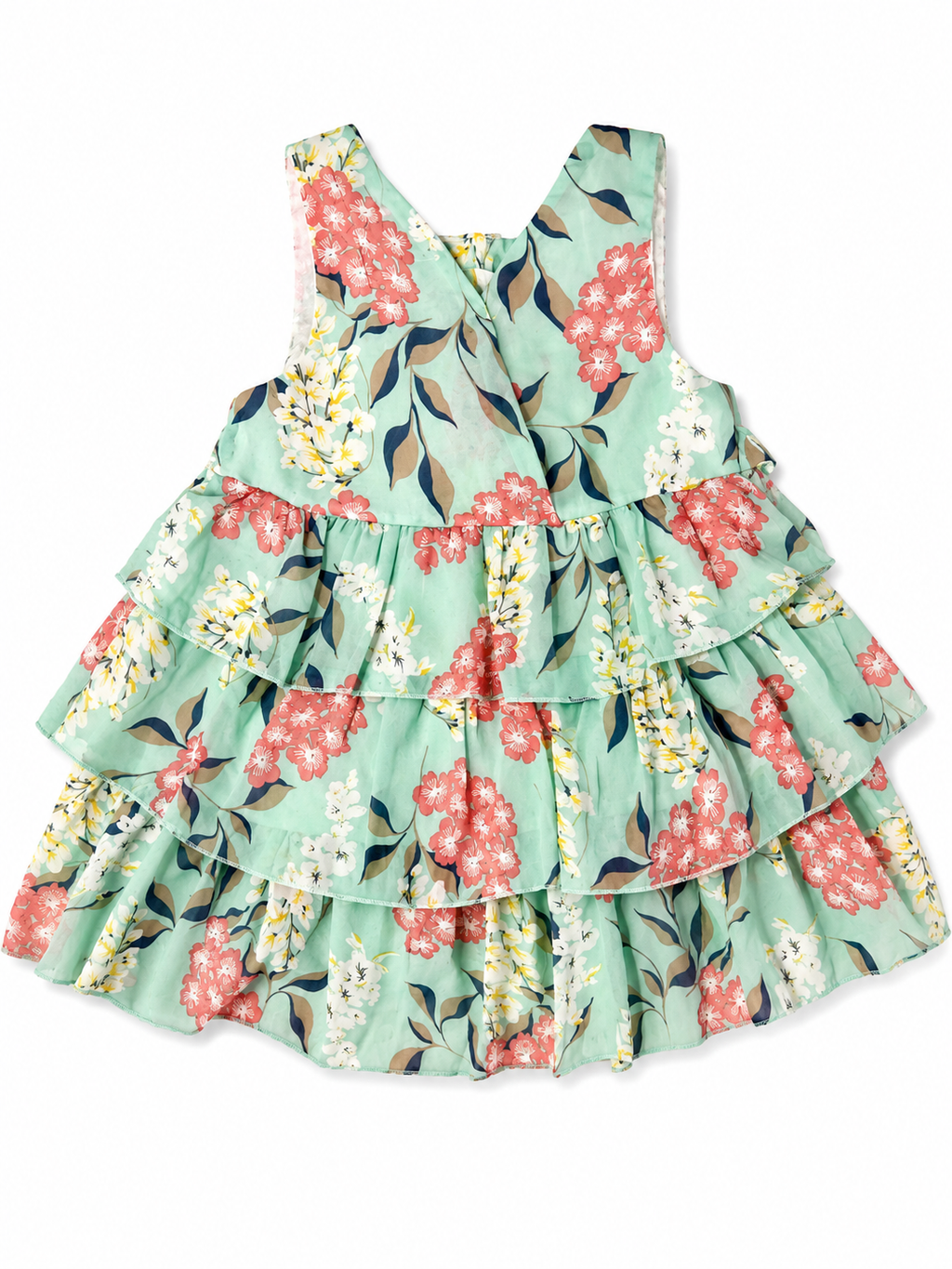 Pastel floral ruffled sundress