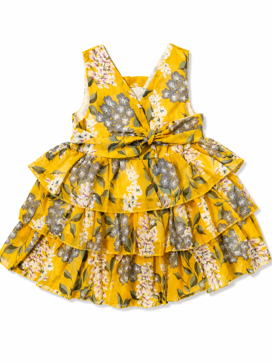 Yellow ruffled sundress