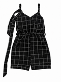 Midnight Grid Romper