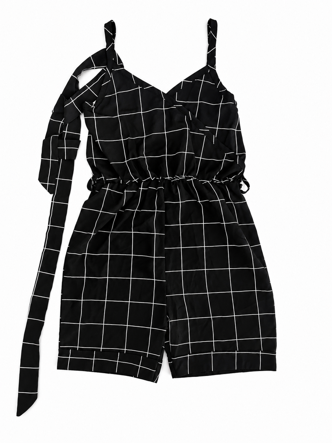 Midnight Grid Romper