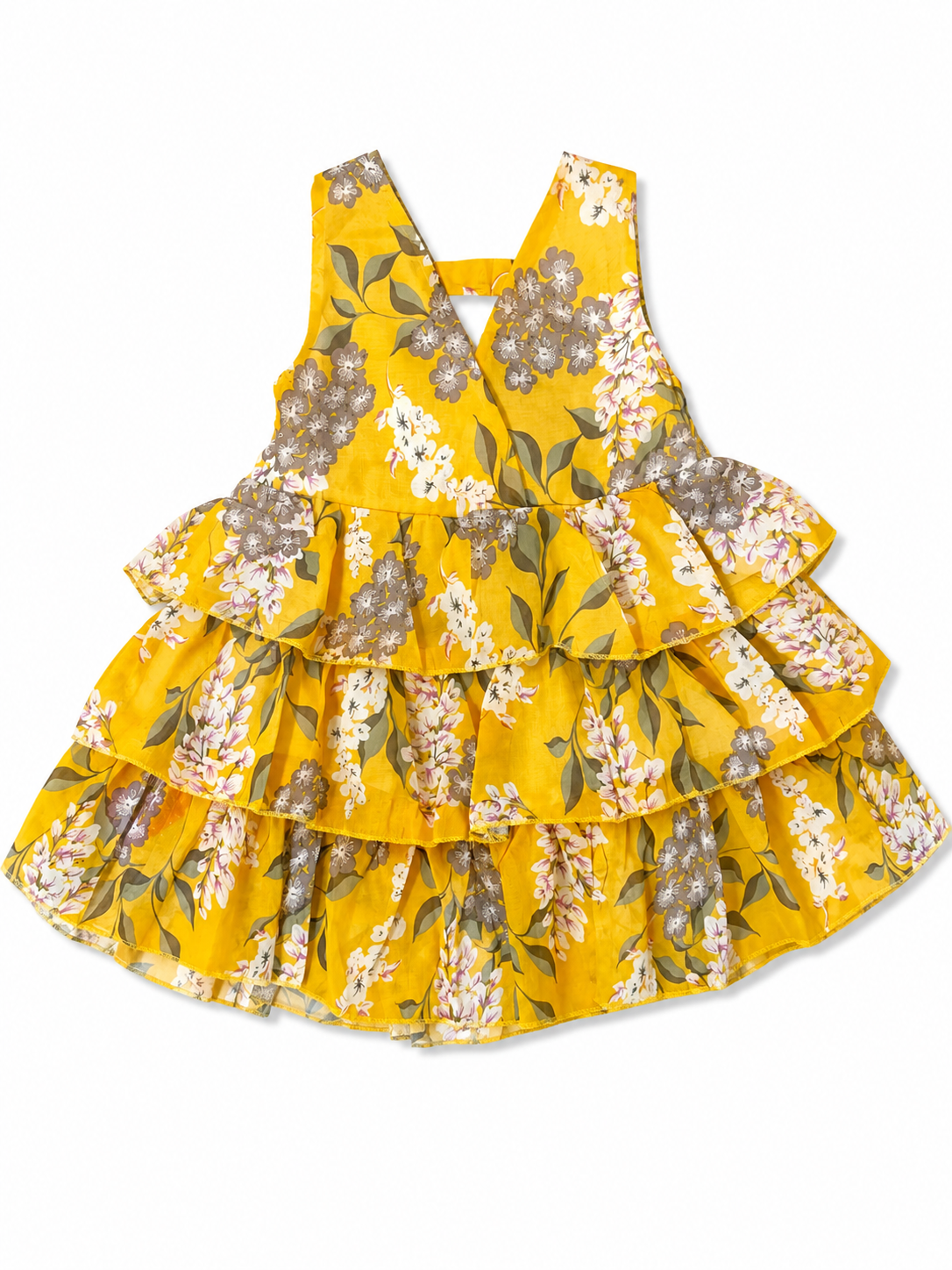 Yellow ruffled sundress
